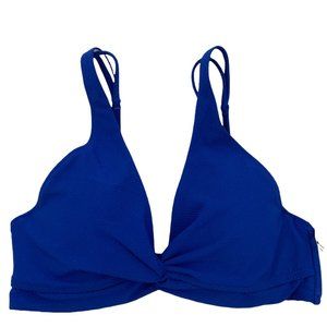 2/$20 Shade & Shore Midnight Blue Textured Light Lift Underwire Bikini Top